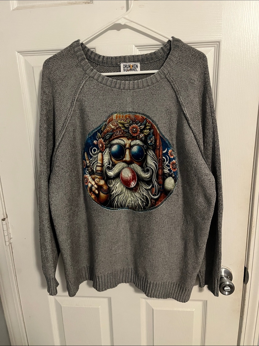 Women’s  Gray Crewneck Holiday Sweater
